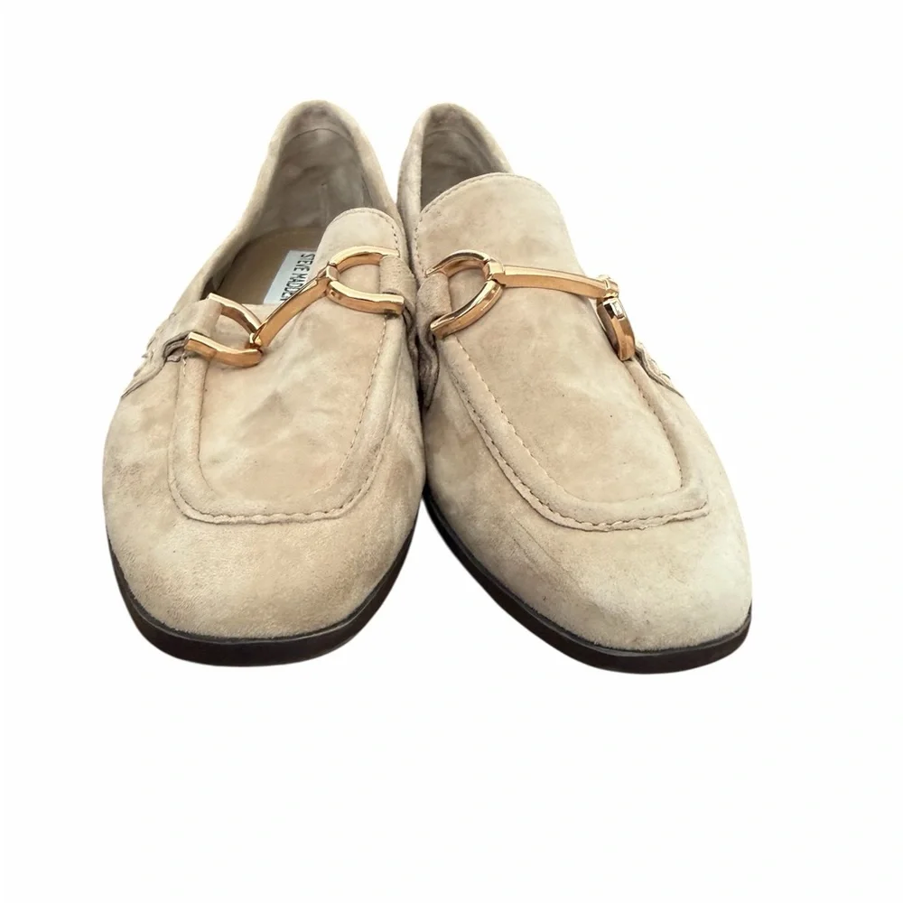 Steve Madden‎ Tan Loafers with Gold Accent